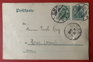 cpa 1904 Postkarte an Joseph Krug Champagne Reims - Bild 1 von 4