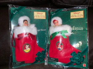 Disney Princess Avon Holiday Stocking 1997 Belle & The Little Mermaid - Picture 1 of 3