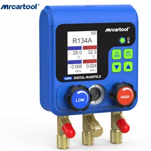 Refrigerant HAVC Digital Manifold Gauge Dual Pressure Leak Temp. Vacuum Test - Picture 1 of 16