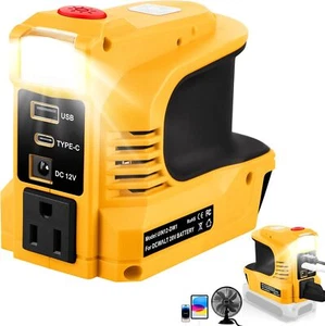 180W Power Inverter for Dewalt 20V Battery Portable Power Generator Led Light - Picture 1 of 7