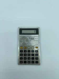 RARE VINTAGE CANON CARD CALCULATOR fc-53 metric converter slimline metal body - Picture 1 of 6