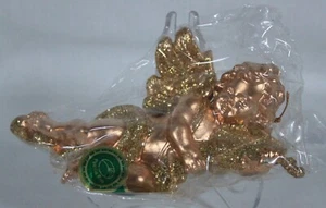 RAR! GOLD MCM SYROCO ENGEL CHERUB SPIELT GEIGE WEIHNACHTSSCHMUCK 6 ZOLL LANG NEU - Bild 1 von 7