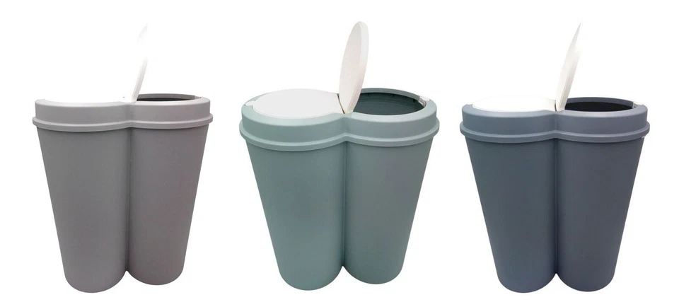 Duo Bin Abfalleimer 2x25L Mülltrenner Abfallsammler Mülleimer Abfallbehälter - Bild 1 von 1