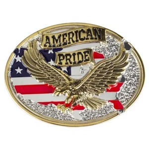 American Pride Eagle Gold Belt Buckle Patriotic Perfect Gift For him AP01 - Picture 1 of 5
