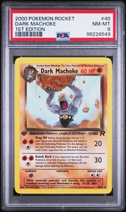 2000 POKEMON ROCKET 40 DARK MACHOKE 1ST EDITION PSA 8 - Picture 1 of 2