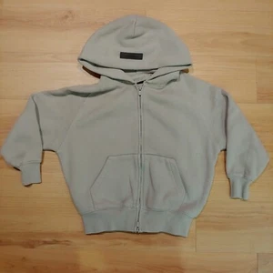 Fear Of God Essential Childrens Hoodie Beige Sz 6 / 7 Full Zip - Picture 1 of 5