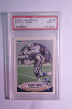 1990 Fleer Update Football Card U-40 Emmitt Smith Rookie RC PSA 9