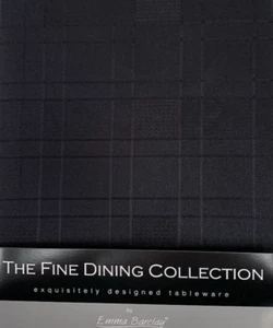 BLACK TABLECLOTH 52 x 70 inches Seats 6 Easycare  - Picture 1 of 3