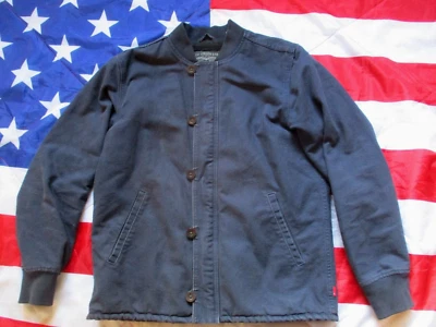 CHAQUETA ABRIGO CHAQUETA SHERPA VINTAGE MODA LEVI'S LEVIS EE. UU. AZUL MARINO N1 N3 mediano m Foto 1 de 4