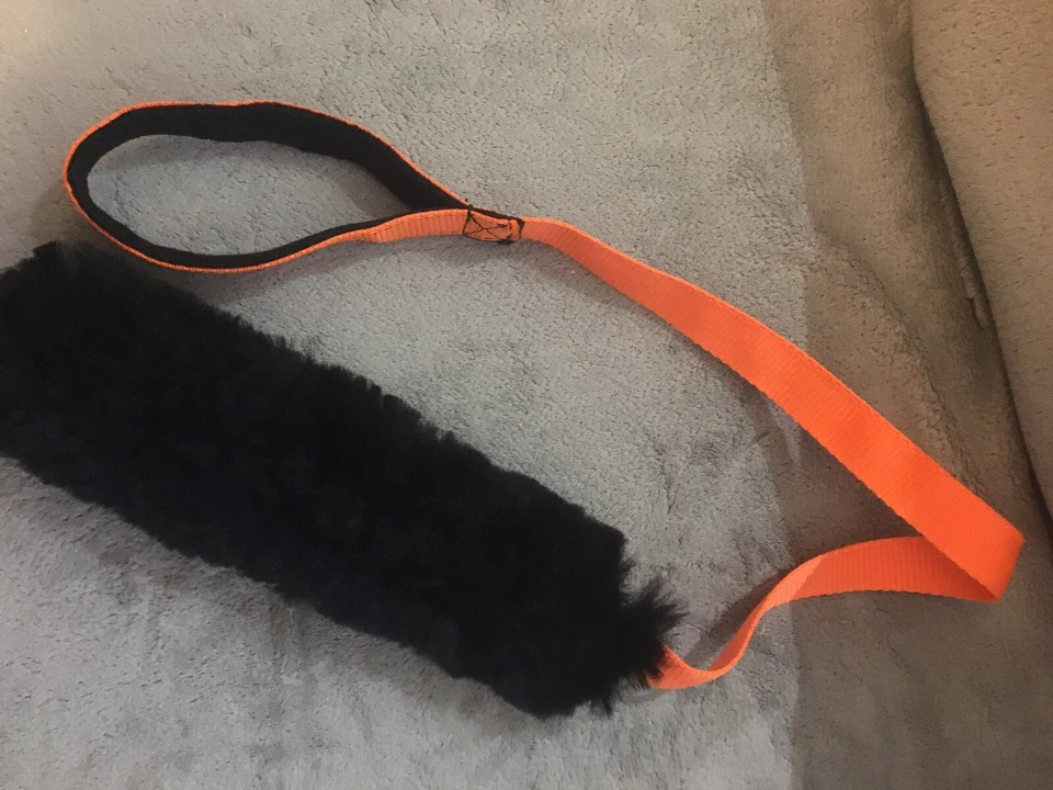 sheepskin Tug, Chaser Agility,obedience,Flyball,Toy Handmade in Cornwall