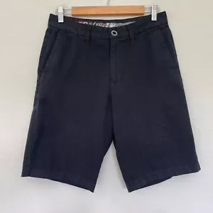 Volcom Men's Chino Shorts Size 29 Black 10" Inseam Striped Cargo Pocket Casual - Picture 1 of 14