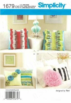 Simplicity 1679 Pillows and Decorative Detachable Ruffles Sewing Pattern  - Image 1 of 4