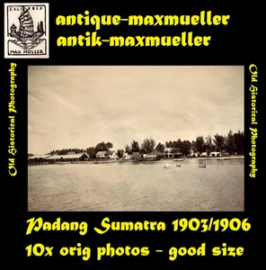 Fotos originales de Indonesia 10x Padang - buen tamaño - Sumatra 1900 Holanda India - Imagen 1 de 16