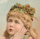 Soapine Trade Card, Cute Little Grape Girl, Photo-Lith Shown In The Book Tc2183