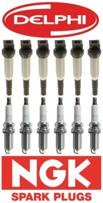 Seis bobinas de encendido Delphi con bujías NGK BMW OE #'s:12138616153 / 12122158253 Foto 1 de 4
