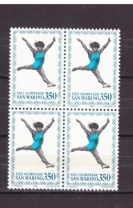 Briefmarken San Marino 1980 Olympische Spiele Moskau 350 L MNH QUARTINA SAS1061 - Bild 1 von 1