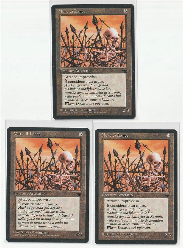 Wall of Spears X3 Spanish Chronicles X3 NrMint+/Mint Unplayed  MTG  -  Aliz - Image 1 of 1