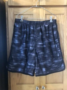 Speedo Swim Trunks Built-in-brief Black/Gray Size Large - Picture 1 of 10