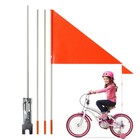 Bike Safety Flag With Poles Go Cart Water Resistant Children Bicycle Safety Flag