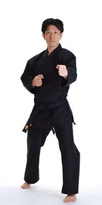 KANKU NEW Black Karate Uniform, Gi 7.5 oz Adult Kids w/White belt Tae Kwon Do - Picture 1 of 2