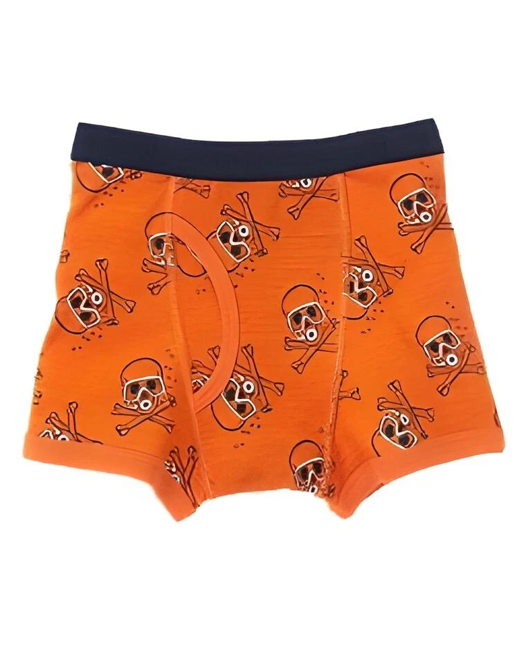 NUEVO Calzoncillos boxer Crazy 8 naranja y azul marino de buceo Steve calavera y huesos cruzados para niños Foto 1 de 1