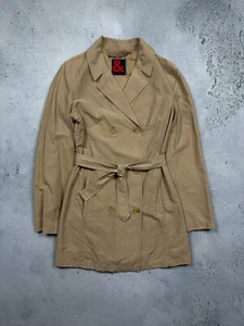 Gabardina vintage Dolce & Gabbana mujer beige doble botonadura con cinturón años 90 - Imagen 1 de 17