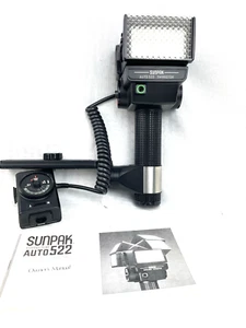 Sunpak Auto 522 Flash w/ Mounting Arm, RS-005 Remote Sensor - Picture 1 of 8
