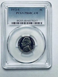 1972-S Jefferson Nickel PCGS PR68CAM - Picture 1 of 12