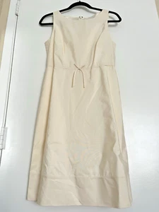 J. Crew Silk Ivory Sleeveless A-line Taffeta Party Cocktail Wedding Size 6 - Picture 1 of 10