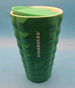 Taza de viaje taza de café Starbucks otoño 2024 verde tachonado cerámica 12 oz - Imagen 1 de 6