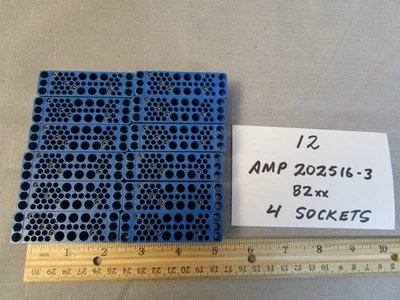 (12) AMP 202516-3 83xx mit je 4 Buchsenpins für NIM NIMBIN CAMAC Plugins - Bild 1 von 2