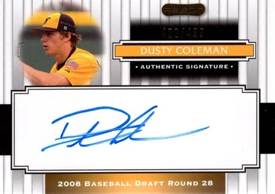 2008 Razor Signature Series #165 Dusty Coleman Auto /499  BB - Image 1 of 2