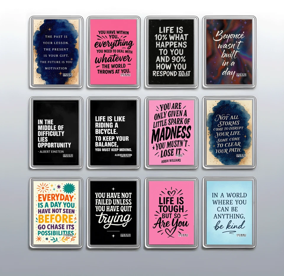 2517-OSS MANCHESTER STUDIO Motivational Quote Fridge Magnet – Positive Message Refrigerator Decor