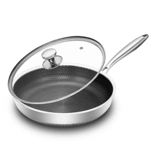 Frying Pan Non Stick With Lid for Induction Gas Electric Ceramic Extra Deep 30CM - Picture 1 of 12