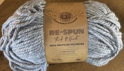 Lion Brand Re-Spun Thick & Quick Yarn "Silver" 1 Skein #2165 - Image 1 of 4