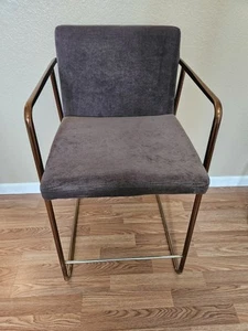 Modern Velvet Accent Chair with Gold Metal Frame - Picture 1 of 16