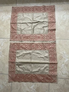Pair 2 Yves Delorme AFFRESCO Boudoir Sham Cases 12x 17 - Picture 1 of 6
