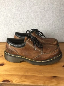 Dr. Martens 8A25 Oxford Mens US 10 Brown Leather Moc Toe Ankle Dress Shoes - Picture 1 of 16