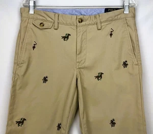 Polo Ralph Lauren Men's All-Over Pony Embroidered Chino Pants ~ Sz W 31 L 32 - Picture 1 of 6
