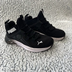 PUMA Athletic Sneakers Little Boys Size 11 C Black White Slip On Tried-On NEW - Picture 1 of 7