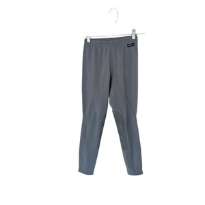 Kerrits Girl's Gray Drawstring Stretch Equestrian Riding Leggings Large - Picture 1 of 13