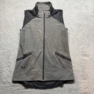 Under Armour Golf Storm Sweater Fleece Vest Mens Small Gray Full Zip - Picture 1 of 9