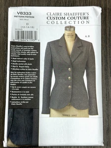 Vogue 8333 Claire Shaeffer Custom Couture Jacket size 12-16 Uncut Sewing Pattern - Picture 1 of 3