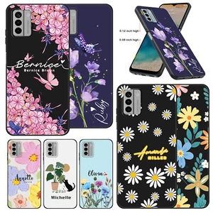 Personalised Name Flower TPU Case For Nokia C32 C12 G42 C02 G22 X30 Phone Cover - Picture 1 of 48