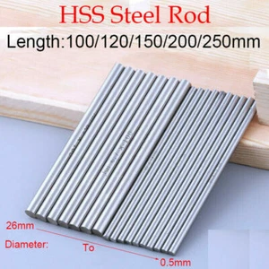 100 150 250mm HSS Stahl Runden Stange Bar Achse Metall Welle Drehbank 0.5mm-20mm - Bild 1 von 6