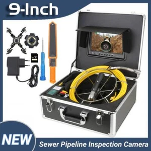 Kanalkamera 9" Bildschirm Rohr Inspektion Kamera LCD Monitor DVR Video - Bild 1 von 41