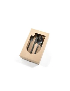 SET 24 BESTECK SCHWARZ GLÄNZEND STAHL GESCHENKBOX - Bild 1 von 1