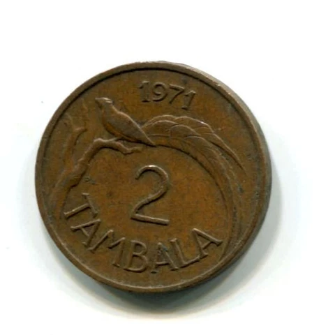 1971 Malawi 2 Tambala Coin  (b378-2) Cover