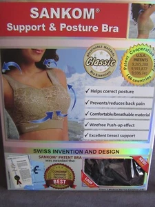 Sankom Support & Posture Bra - Size XXXL - Black - New in Box - Picture 1 of 5