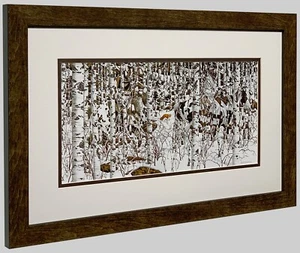 WOODLAND ENCOUNTER Art Print by Bev Doolittle Matted and Framed - Picture 1 of 1